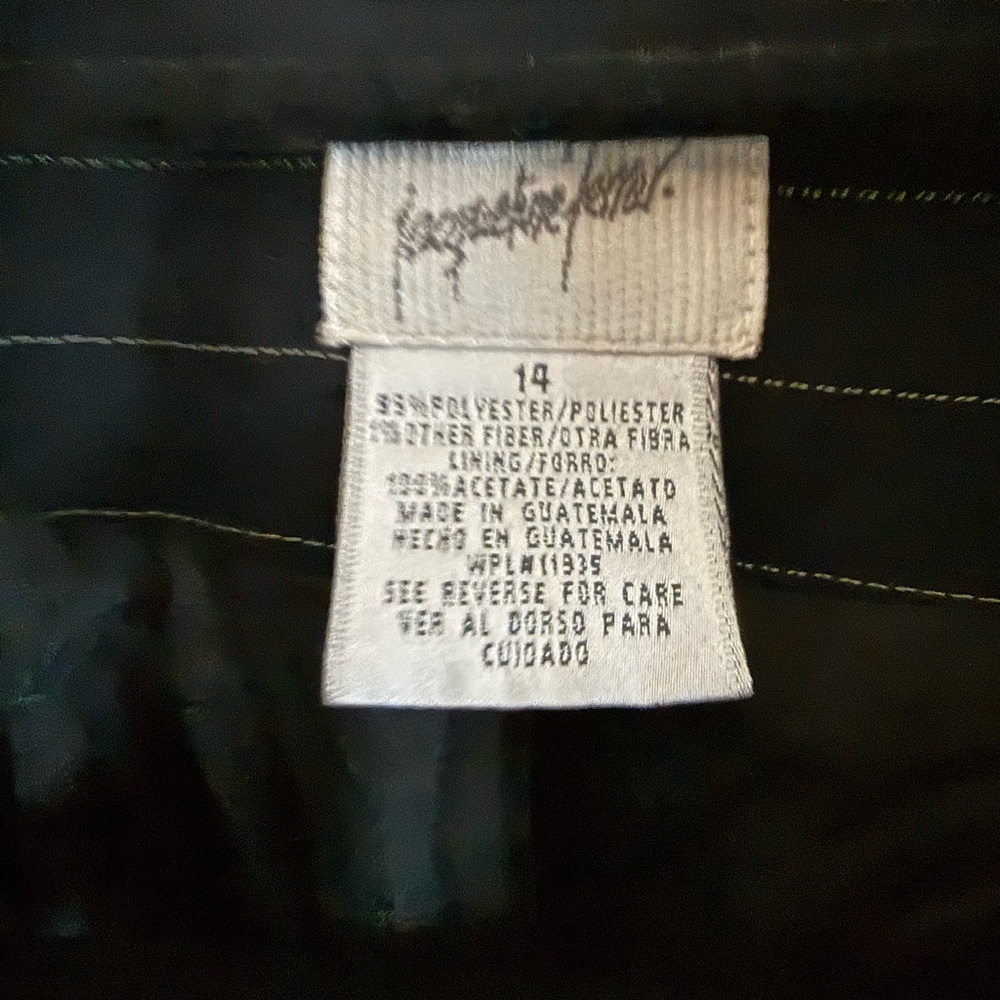Black Pinstripe Blazer Size 14 Tailored Office Career Jacket - Picture 8 of 8